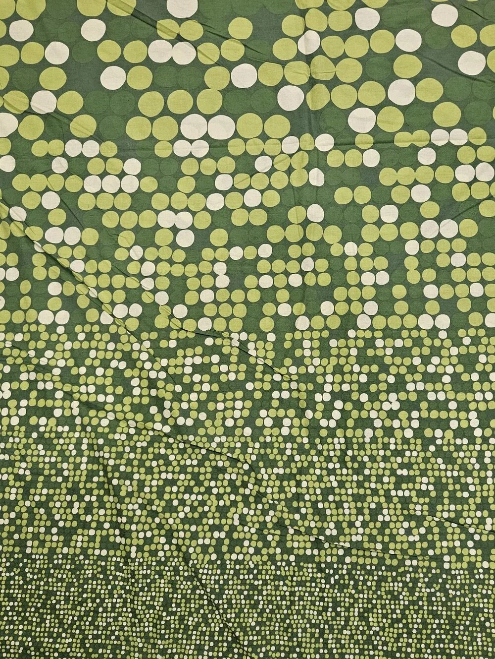 VTG Ikea Smorboll Lime Green F/Q Duvet Cover Circles Dots Cotton 1999 Mod FLAWS